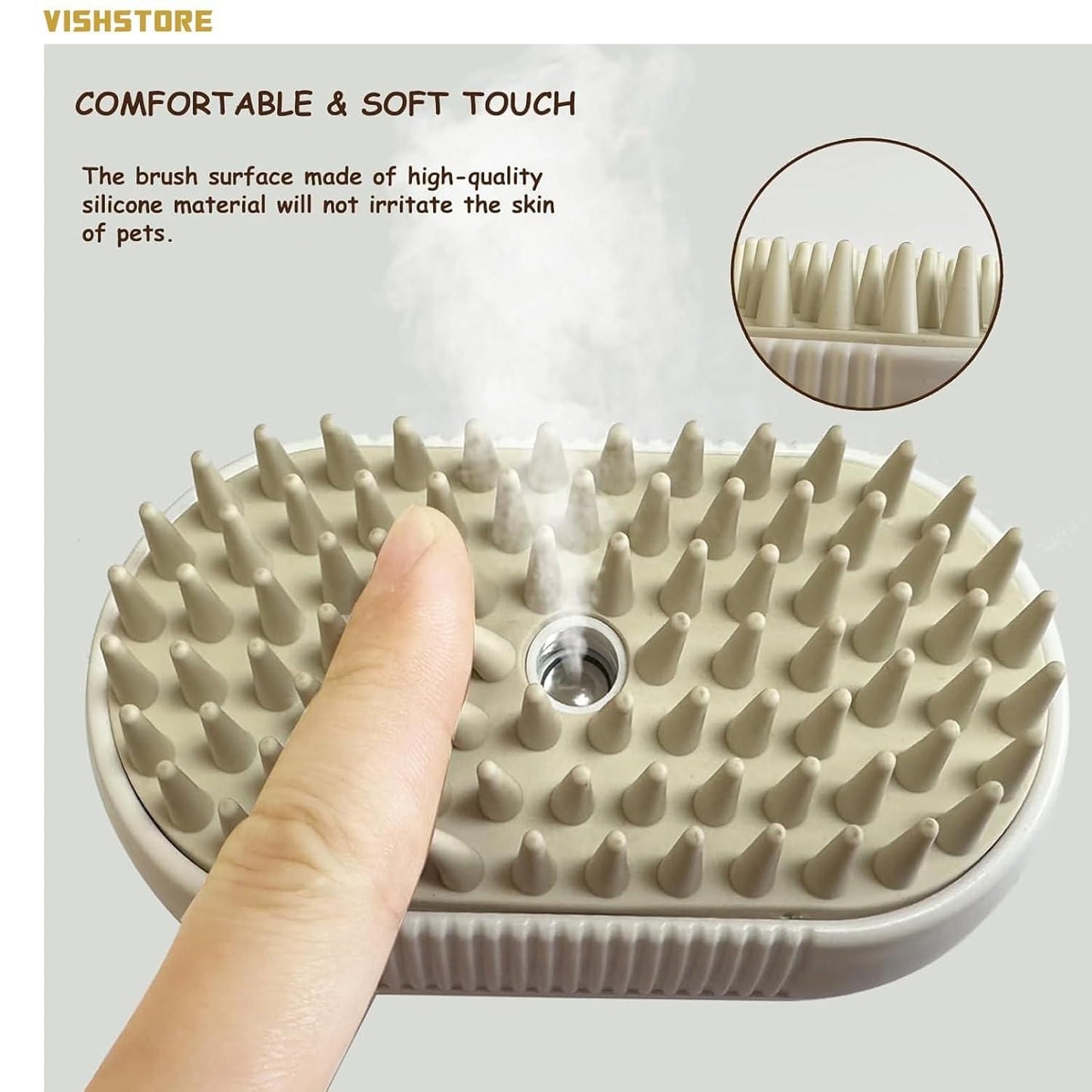 New Stock of Steam Brush for Dog and Cat